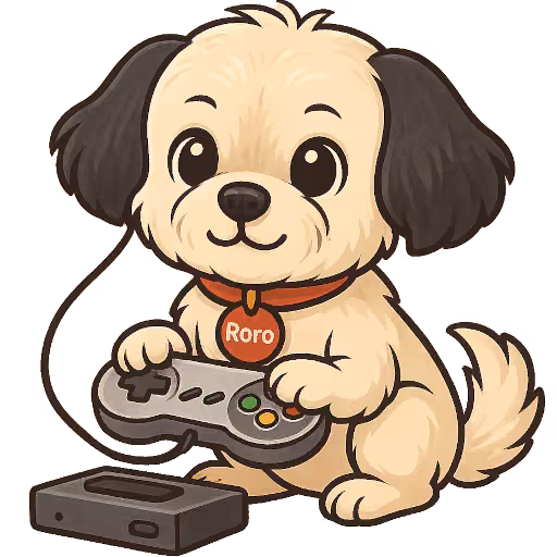 Roro holding a game controller
