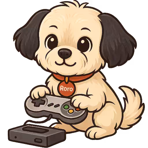 Roro holding a game controller